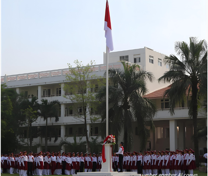 UPACARA HARI KEMERDEKAAN DI SMKN 2 BANJIT